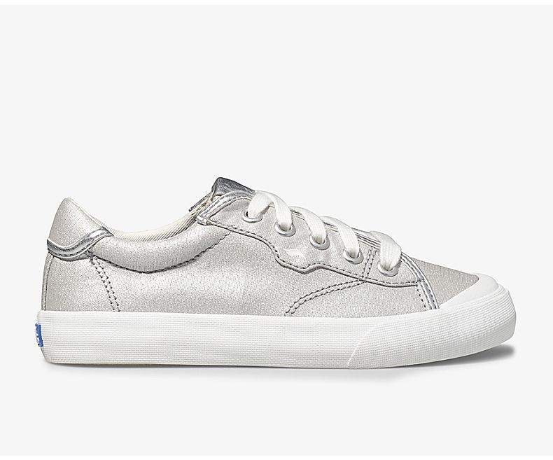 Keds Kids Silver Casuals Shoes - Keds Crew Kick '75 Spring 518LCWKZJ